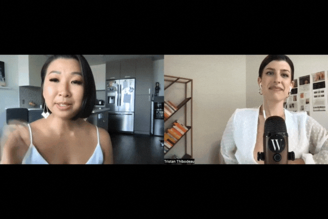 This is a decorative GIF for the Wild Womn Hotline titled “Vision Manifestation & Preparing for Greatness” w/Angela Quach, CEO of Destiny Lab